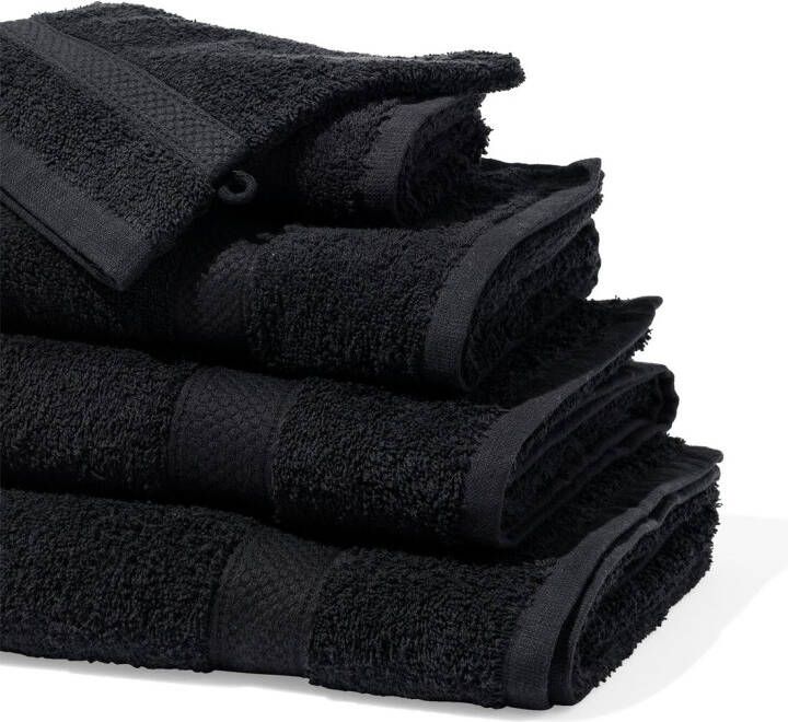 HEMA Handdoeken Zware Kwaliteit Zwart (zwart)