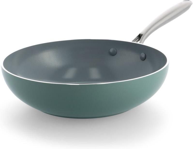HEMA BK wokpan Ø28cm keramisch PFAS-vrij groen (groen)