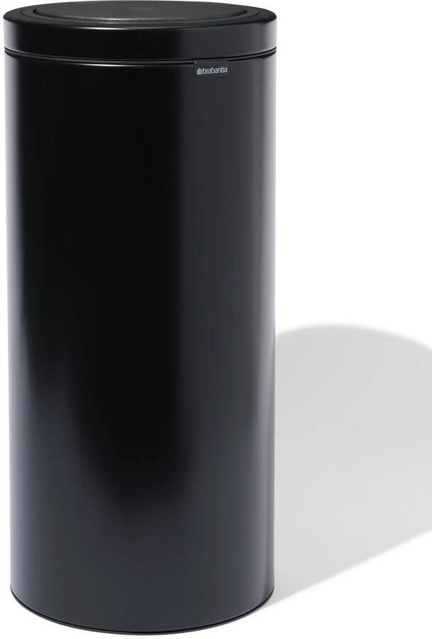 HEMA Brabantia Touch Bin Flat Top prullenbak 30L Matt Black (zwart)