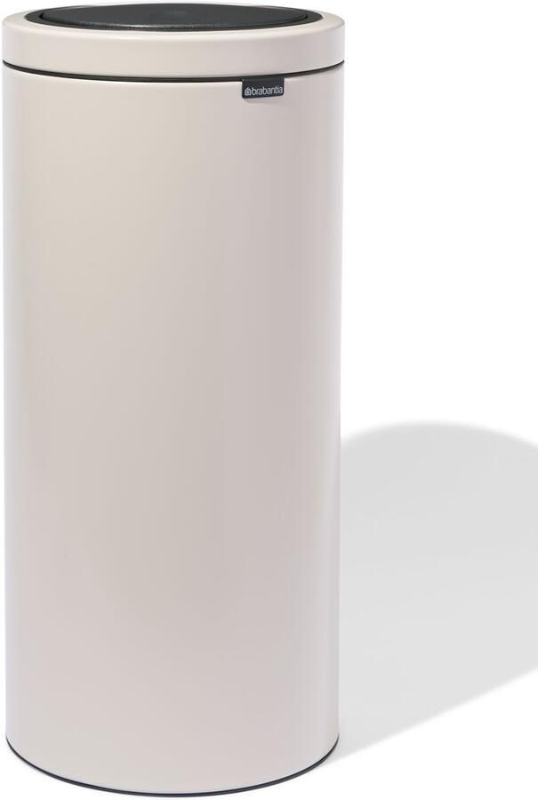 HEMA Brabantia Touch Bin Flat Top prullenbak 30L Soft Beige (beige)