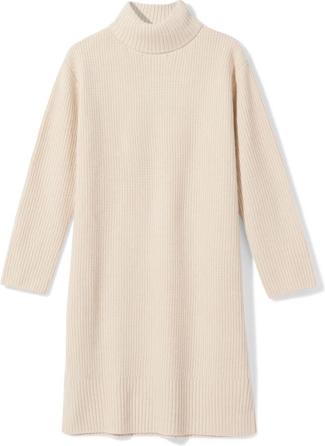 HEMA Damesjurk Grace regular fit gebreid beige