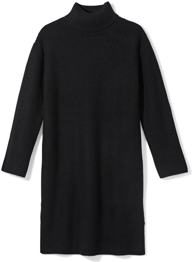 HEMA Damesjurk Grace regular fit gebreid polyester zwart