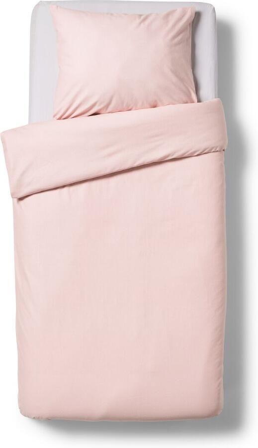 HEMA Dekbedovertrek 140x200 220cm flanel lijnen roze (roze)