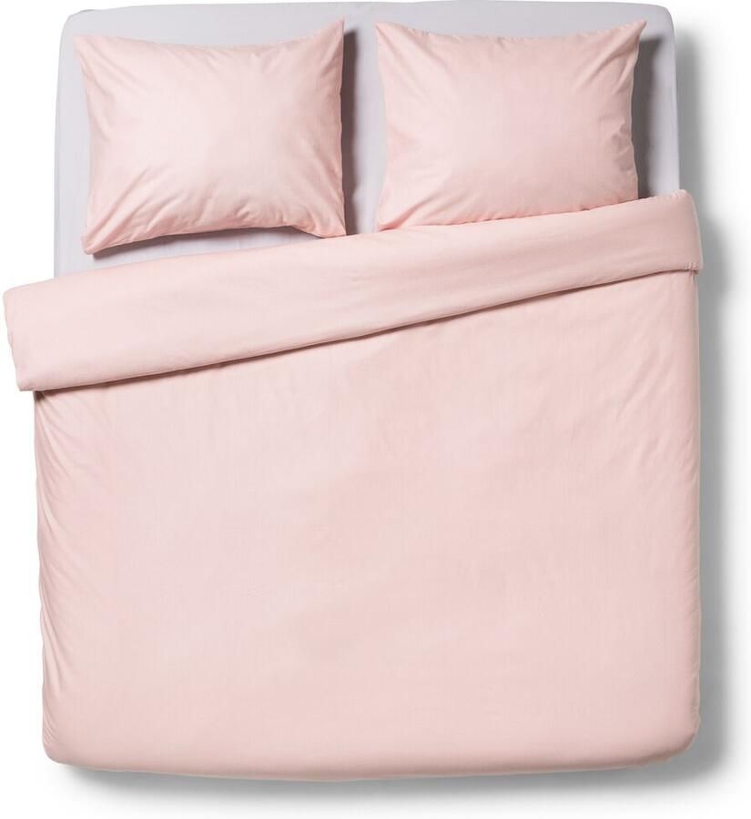 HEMA Dekbedovertrek 240x200 220cm flanel lijnen roze (roze)