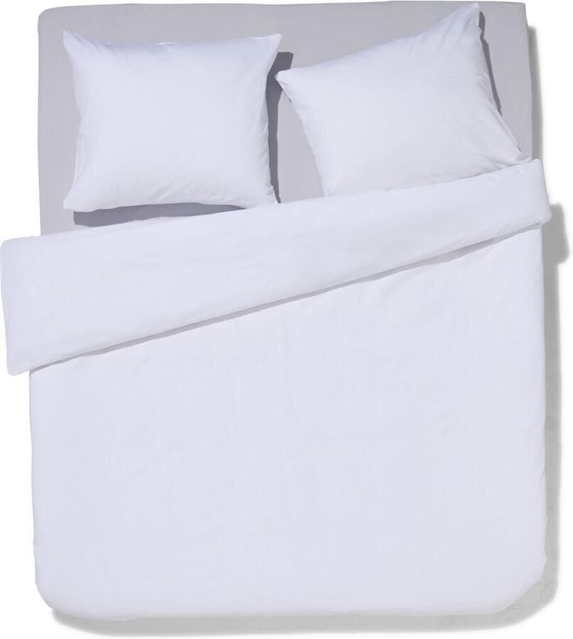 HEMA Dekbedovertrek 240x200 220cm zacht katoen wit (wit)