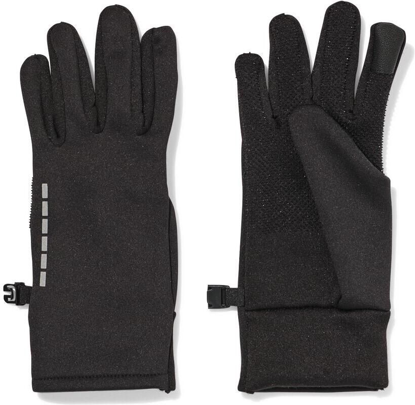 HEMA Kinderhandschoenen softshell met touchscreen zwart (zwart)