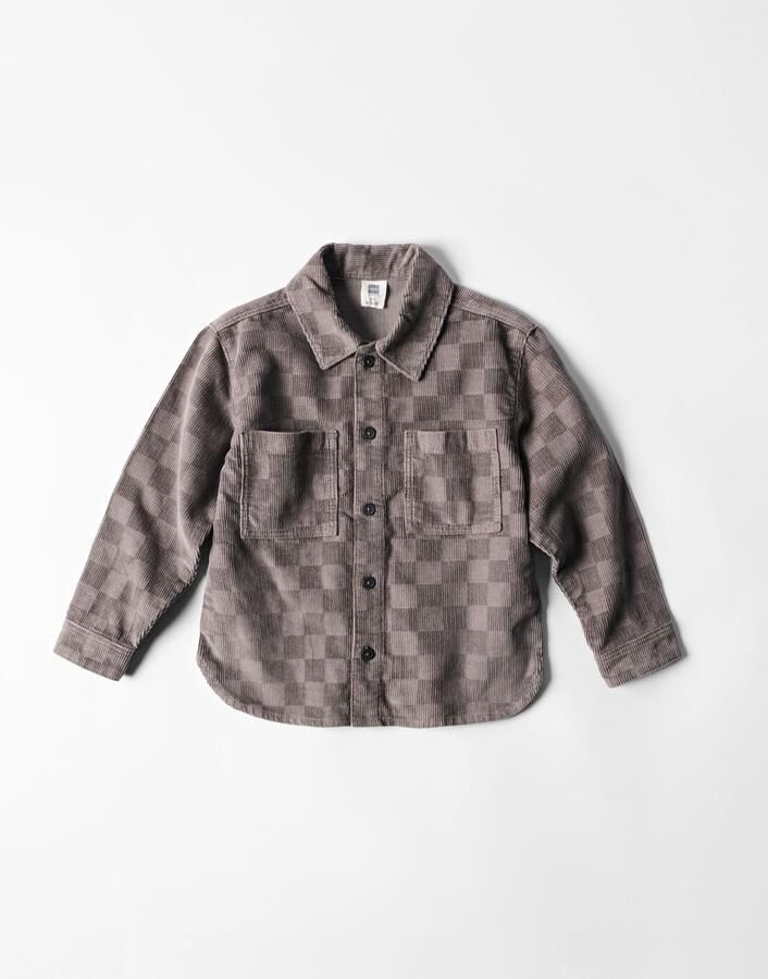 HEMA Kinderovershirt rib grijs