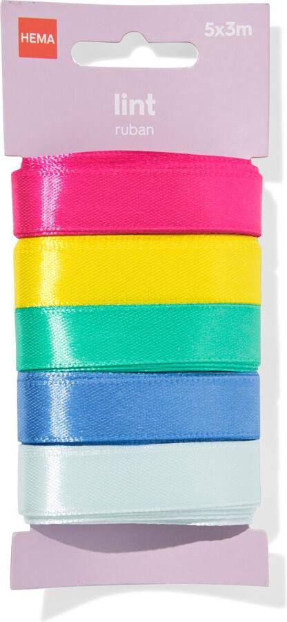 HEMA Lint 3m Satijn Confetti 5 Stuks