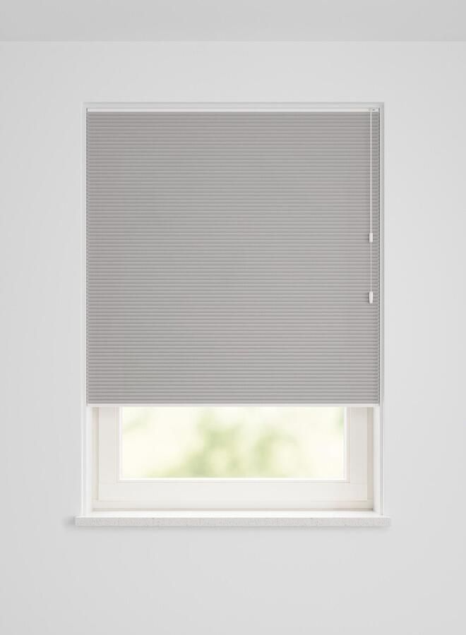 HEMA Plissé dubbel lichtdoorlatend uni beige (beige)