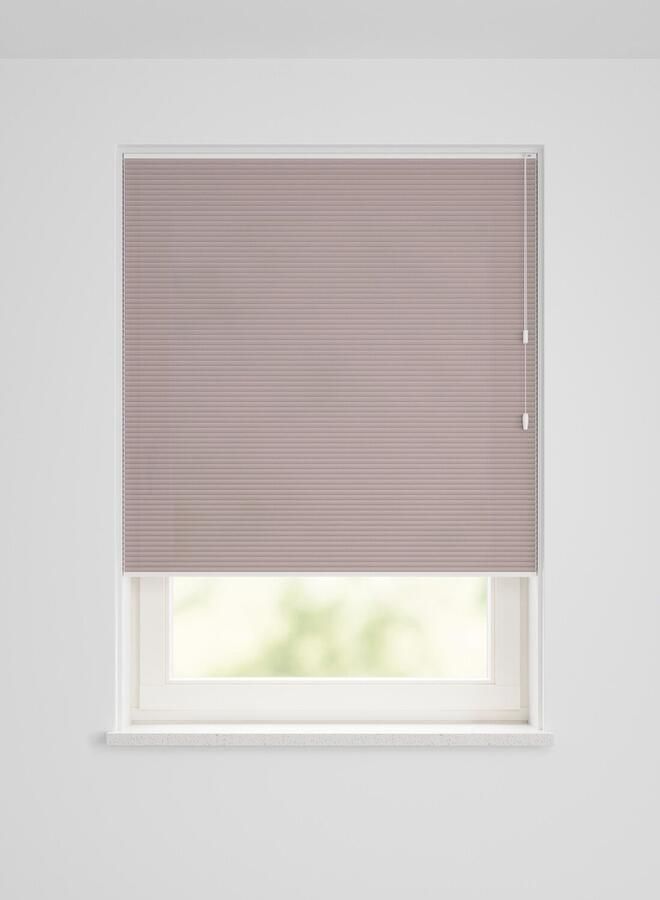 HEMA Plissé dubbel lichtdoorlatend uni oudroze (oudroze)