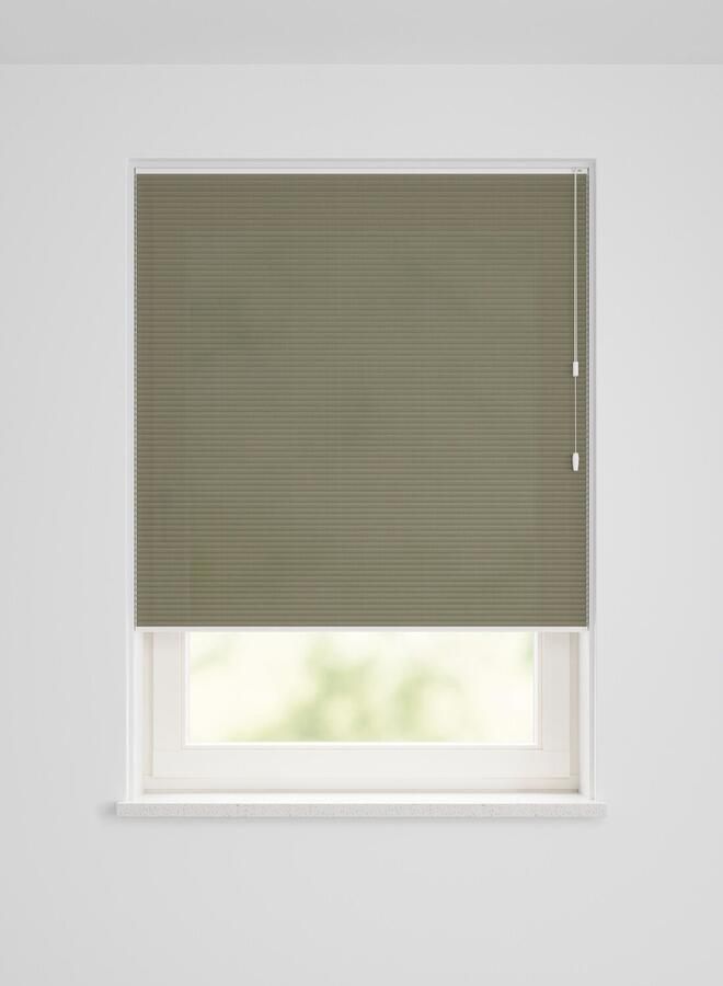 HEMA Plissé dubbel transparant structuur groen (groen)