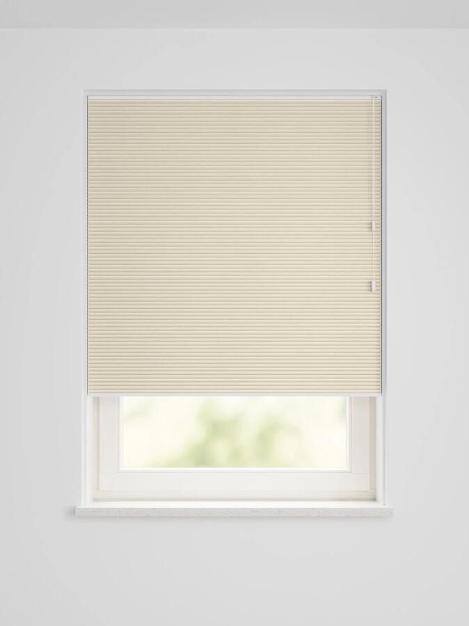 HEMA Plissé dubbel verduisterend uni-meekleurende achterkant creme (creme)