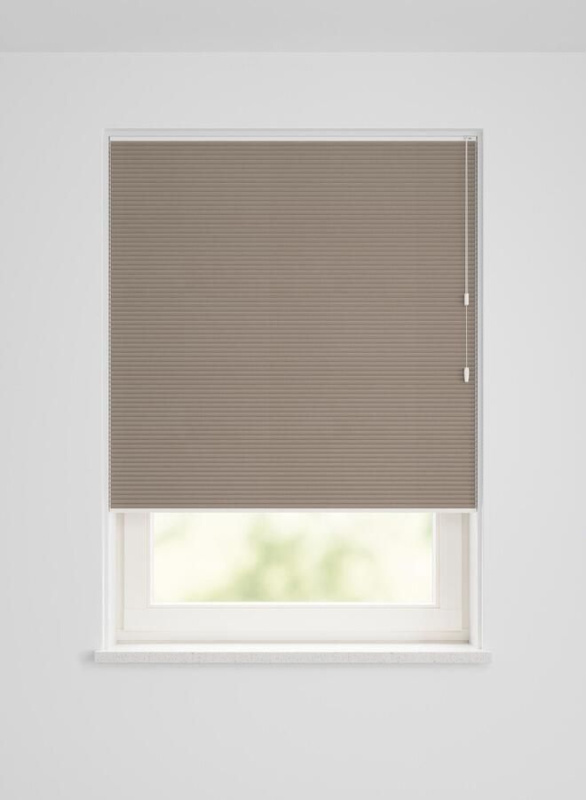 HEMA Plissé dubbel verduisterend uni taupe (taupe)
