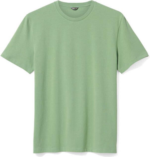 HEMA Heren T-shirt Regular Fit O-hals Groen (groen)
