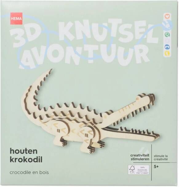 HEMA Houten Krokodil 3D