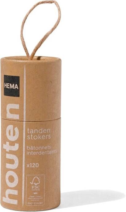 HEMA Houten Tandenstokers Extra Dun In Kokers 120 Stuks