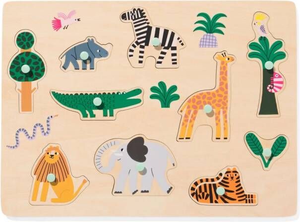 HEMA Inlegpuzzel Hout Safari