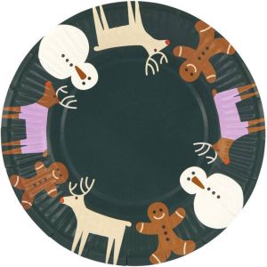 HEMA Kartonnen Gebaksbordjes Kerst Ø17.5cm 8 Stuks