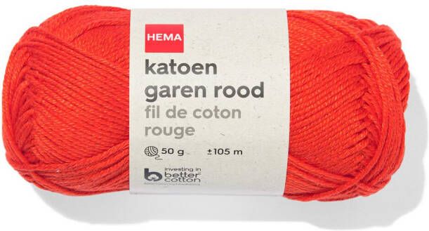 HEMA Katoen Garen Rood 50gram 105meter