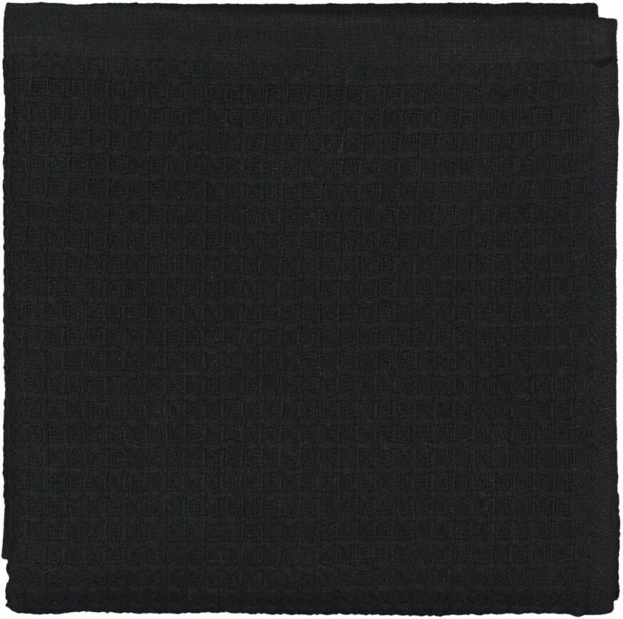 HEMA Keukendoek 50 X 50 Katoen Wafel Zwart (zwart)