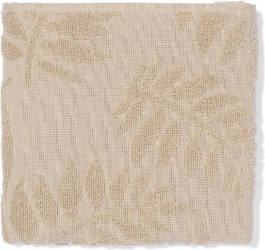 HEMA Keukendoek 50x50 Katoen Bladeren Beige (zand)