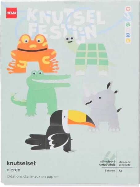 HEMA Knutselset Dieren 5 Stuks