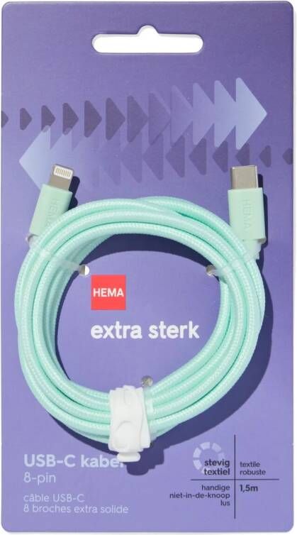 HEMA Laadkabel USB-C Naar 8-pin 1.5m