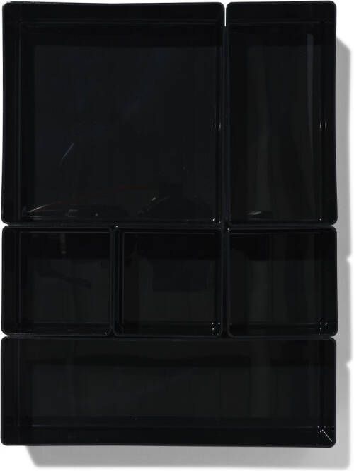 HEMA Lade Organizer 30x22.5x5.5 6-delig Zwart (zwart)