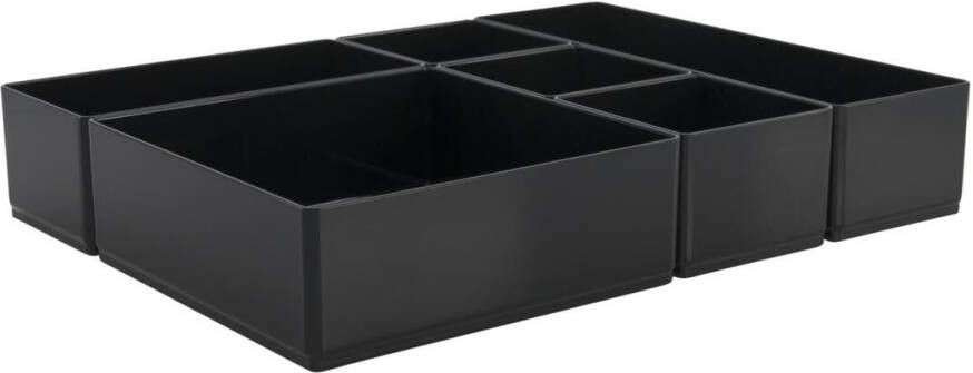 HEMA Lade Organizer 30x22.5x5.5 6-delig Zwart (zwart)