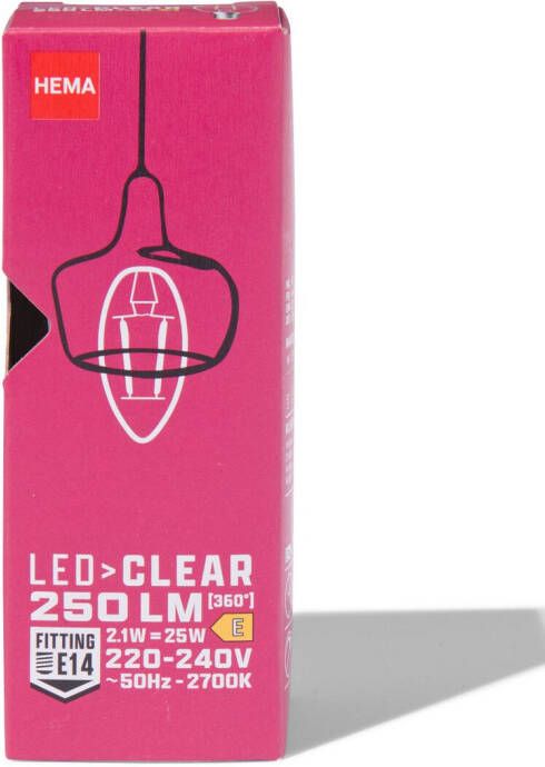 HEMA Led Kaars Clear E14 2.1W 250lm Dim