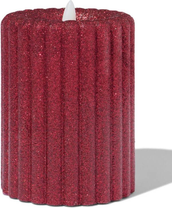 HEMA Led Kaars Glitter Goud Klein (rood)