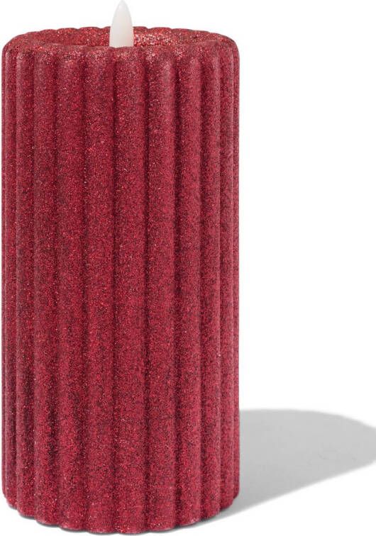 HEMA Led Kaars Glitter Rood (rood)