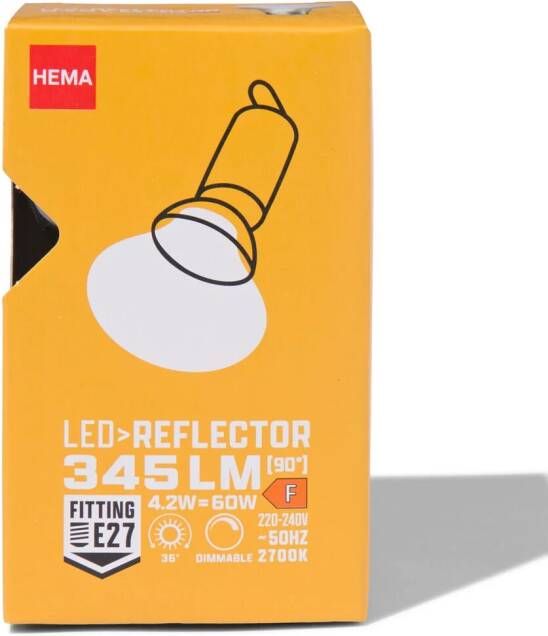 HEMA Led Reflector Clear E27 4.2W 345lm Dim