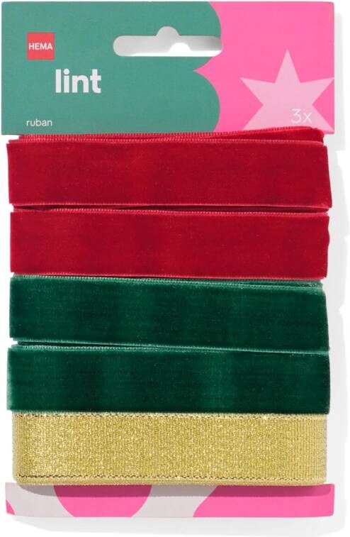 HEMA Lint Velvet 3 Stuks (multi)