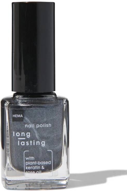 HEMA Long Lasting Nagellak 1021 Dusy Grey (donkergrijs)