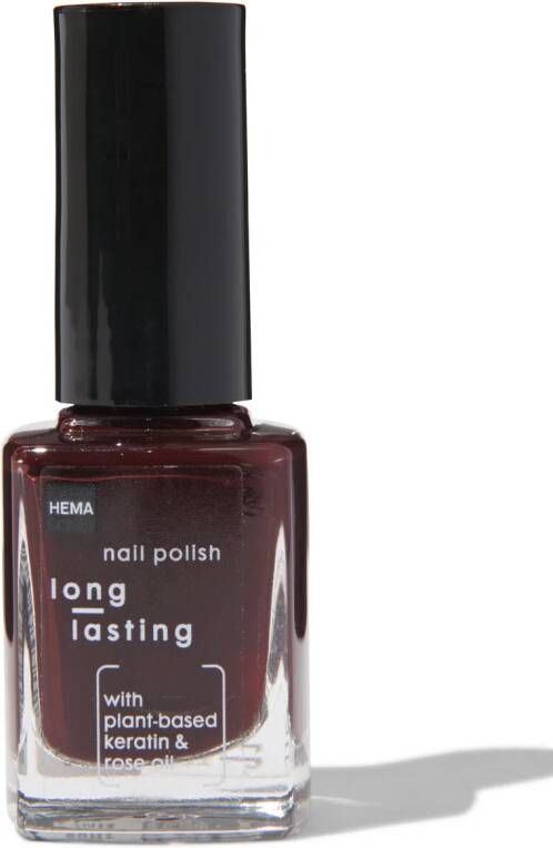 HEMA Long Lasting Nagellak 222 Nightwatch (donkerbruin)