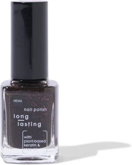 HEMA Long Lasting Nagellak 810 Lava Out Loud (donkerbruin)