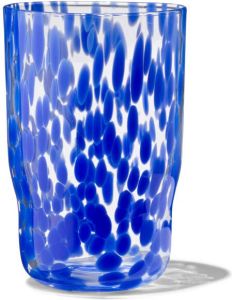HEMA Longdrink Glas Bergen Gevlekt Blauw 370ml (blauw)