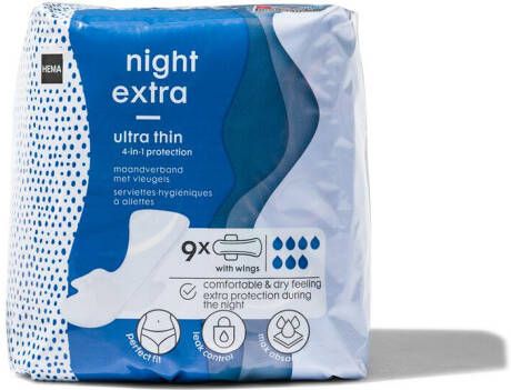 HEMA Maandverband Ultra Dun Voor De Nacht 9 Stuks