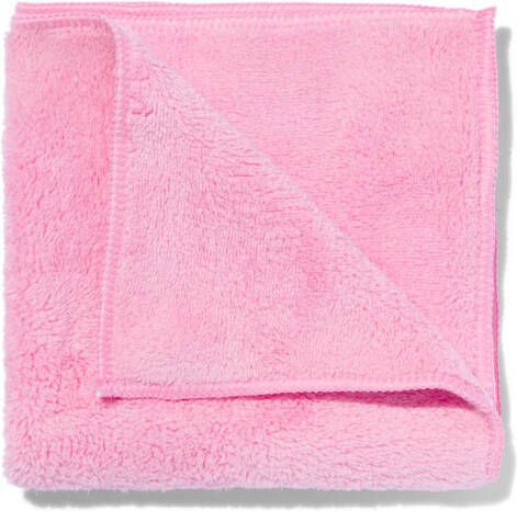 HEMA Microvezel Fleece Stofdoek 32x32 Roze