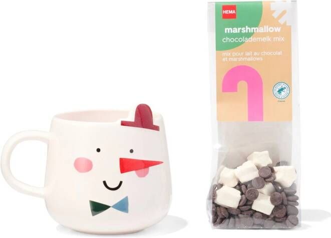 HEMA Mok Sneeuwman Met Marshmallow Chocomix 50gram