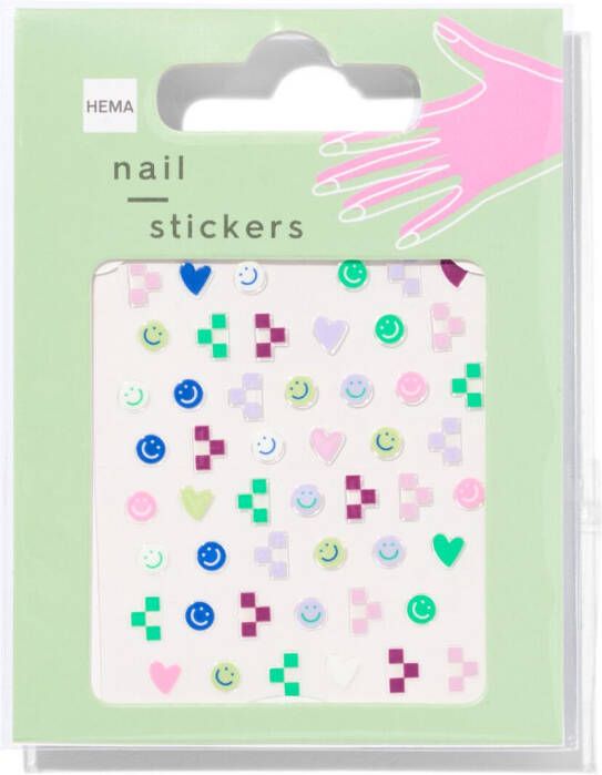 HEMA Nagelstickers Geblokt 52 Stuks