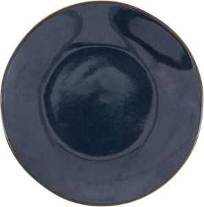 HEMA Ontbijtbord 23 Cm Porto Reactief Glazuur Donkerblauw (donkerblauw)