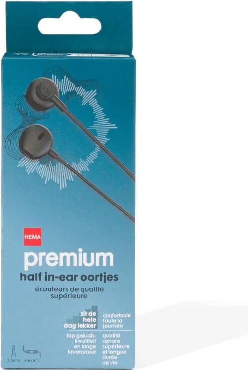 HEMA Oortjes Half In-ear Premium Zwart