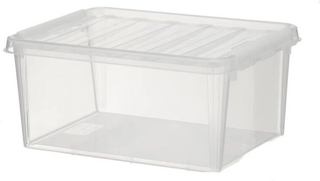 HEMA Opbergbox 14L Madrid Transparant 40x30x19 (transparant)