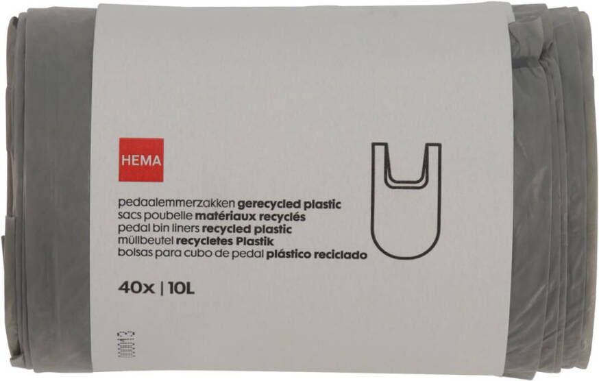 HEMA Pedaalemmerzakken 10L Gerecycled Plastic 40 Stuks