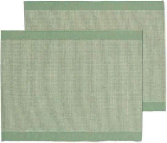 HEMA Placemats Met Jute 35x45 Groen Met Strepen 2 Stuks (groen)