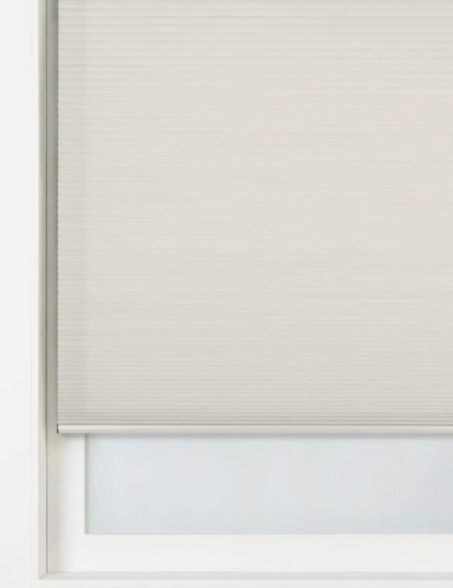 HEMA Plisse Dubbel Lichtdoorlatend Witte Achterzijde Beige (beige)