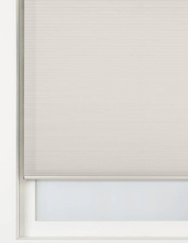 HEMA Plisse Dubbel Lichtdoorlatend Witte Achterzijde Beige (beige)