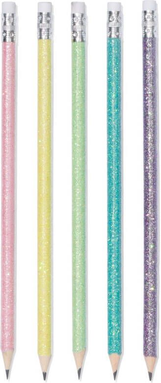 HEMA Potlodenset Glitter 5 Stuks